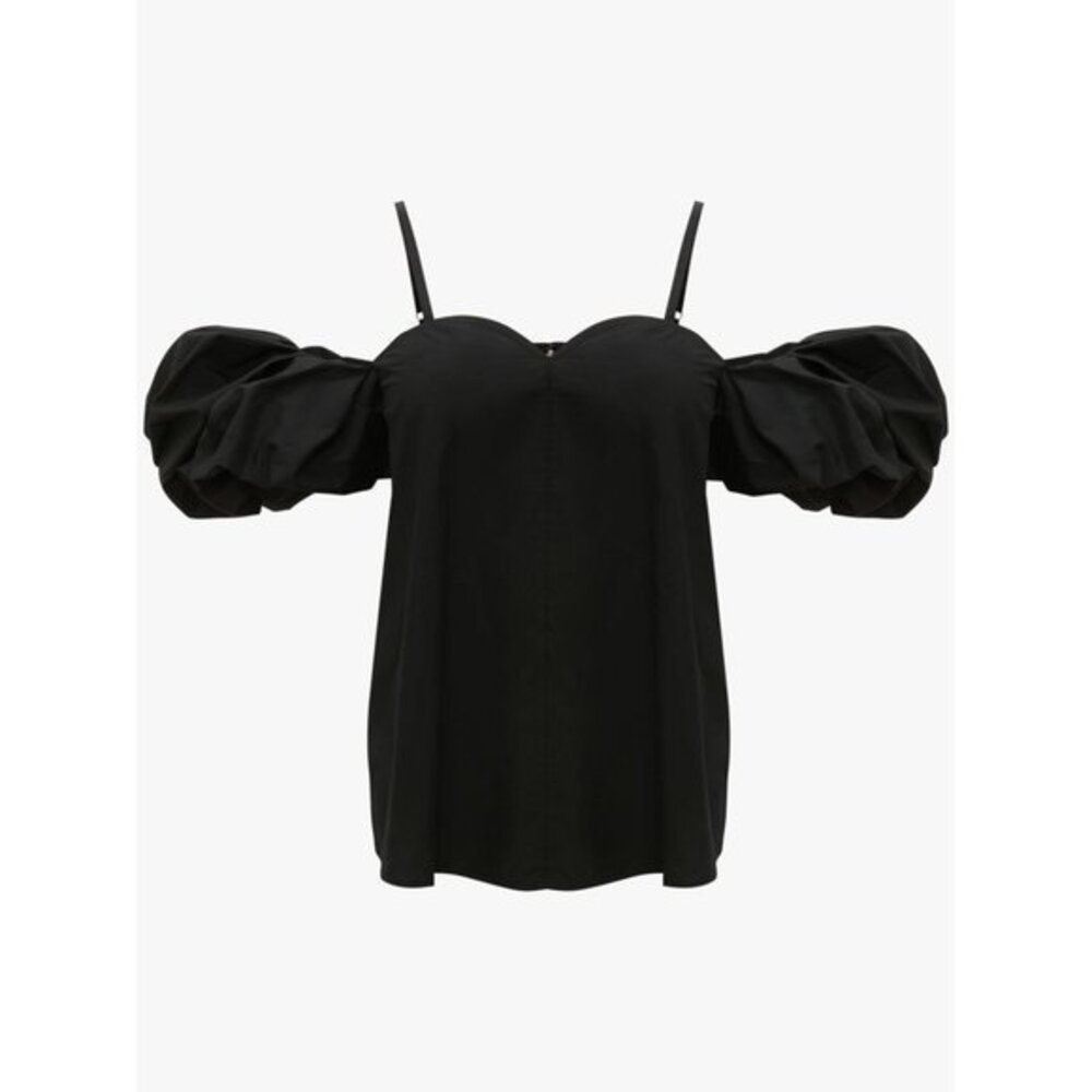JW ANDERSON WOMEN BLACK OFF THE SHOULDER CAMISOLE TOP Size UK 6/ US XS